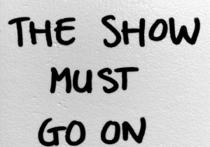 the show must go on tee shirt